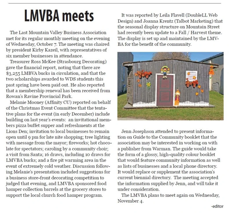 Last Mountain Valley Business Association